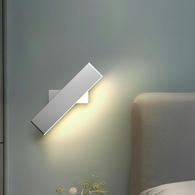 Single-Bulb Nordic Macaron Iron Wall Sconce Light Acrylic Rectangular LED Wall Mounted Lamp for Sleeping Room