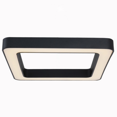 Square Flush Mount Light Contracted Modern Metal and Acrylic Shade LED Light for Office, 24