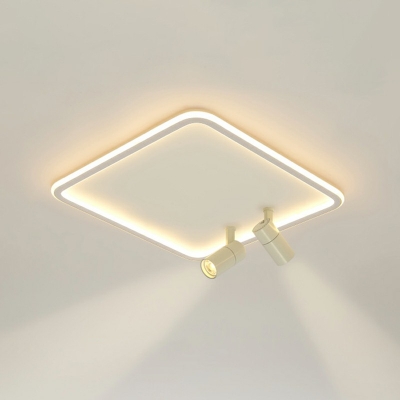 Square Semi Flush Mount Ceiling Light with Adjustable Angle Ceiling Lamp for Living Room