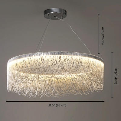 Tassel Shape Hanging Light Kit Chandelier for Living Room Hotel Lobby Bedroom