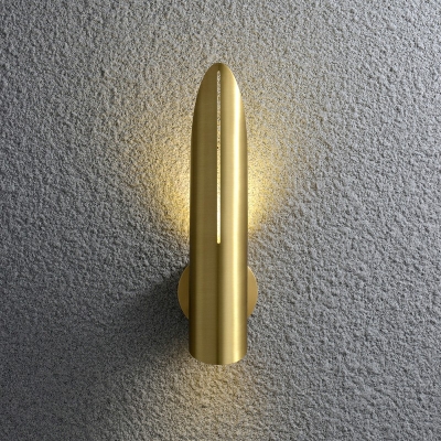 Tube Wall Sconce Light Mid-Century Metal Single Light Wall Mounted Lamp for Bedroom