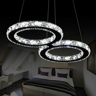 Ultra-Modern Style Over Island Lighting Crystal Chandelier Light Fixtures for Living Room Children's Room