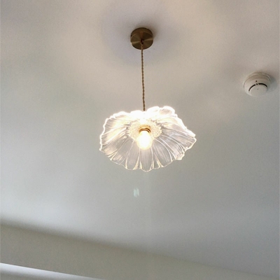 1-Light Ceiling Pendant Light Vintage Style Swag Lamp Prismatic Glass Hanging Lights