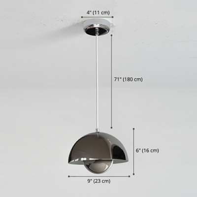 1 Light Minimalist Pendant Ceiling Lights Metal Hanging Lights for Dining Room