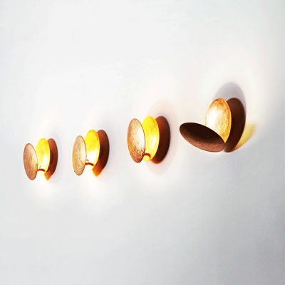 1-Light Rotatable Metallic Wall Mounted Lamps Minimalist Wall Lamp for Living Room