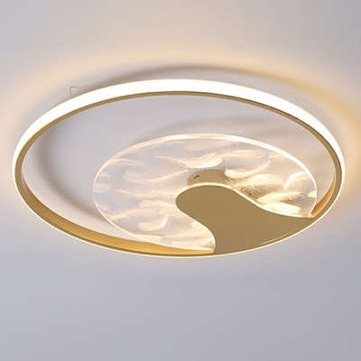 Acrylic Shade Contemporary Ceiling Light 19.5