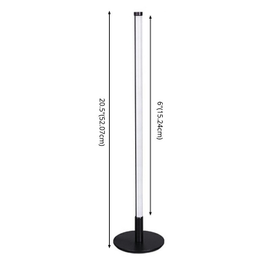Black Linear Acrylic Night Table Light Modern Integrated LED Nightstand Lamp in RGB Light for Bedroom