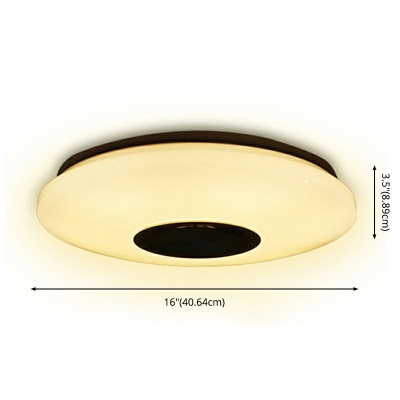 Contemporary Ceiling Light Circle Acrylic Shade Stepless Dimming LED Light Ceiling Mount Flush