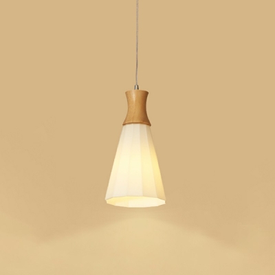 Contemporary Style Hanging Light Wood Brown Hanging Lamp Kit in 1 Light for Dining Room