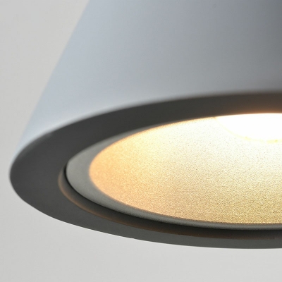 Funnel Gray Pendant Lights Contemporary Style Pendant Lighting in 1-Light