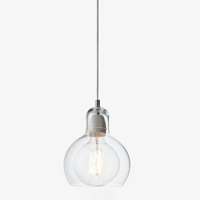 Glass Bulb Shaped Hanging Light Minimalisma Modern and Simple Pendant Light for Coffee Shop
