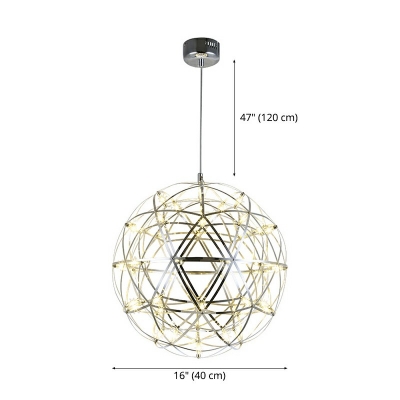 Globe Chandelier Light Fixture 42 Lights Post-Modern Contemporary Metal Shade Indoor Hanging Lamp