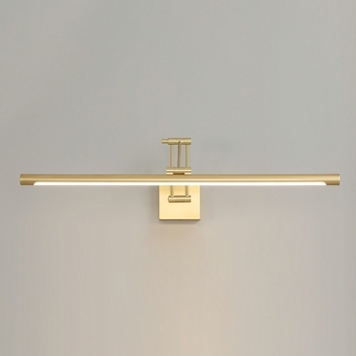 Gold Acrylic LED Adjustable Wall Light Modern Wrought Iron Linear Wall Sconce Mirror Front Lamp