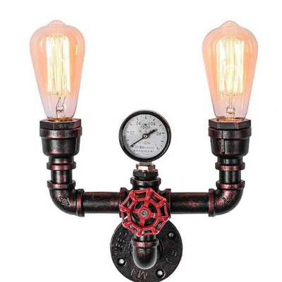 Industrial Loft Plumbing Wall Sconce in Copper 3 Inchs Height for Warehouse Aisle