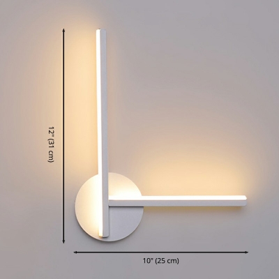 Linear Sconce Light Fixture 2 Lights Modern Contracted Metal and Acrylic Shade Wall Mount Light for Living Room