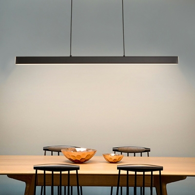 Living Room LED Arcylic Shade Linear Island Light with 47