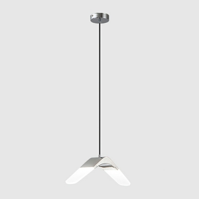 Minimalisma Style LED Hanging Light Metal Acrylic Flying Shaped Pendant Light for Bedside