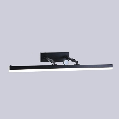 Minimalist Style LED Wall Mounted Vanity Lights Natural Light Simple Bathroom Vanity Sconce Arcylic Shade in Black