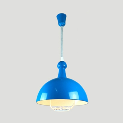 Moden Style Pendant Nordic Aluminum 15 Inchs Wide Hanging Lamp Dome Shape for Bedroom