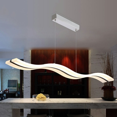 Modern Linear Hanging Lights Pendant Light Fixtures for Meeting Room Dining Room