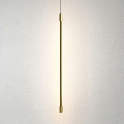 Modern Simple Style Linear Pendant Light Aluminum LED Hanging Light for Sleeping Room