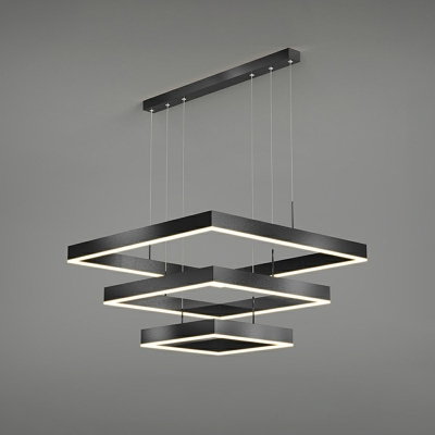 Modern Style Hanging Lights Multi-layer Third Gear Chandelier for Living Room Dinning Room