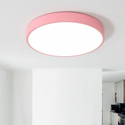 Modern Style Round Flush Mount Light Acrylic 1 Light Ceiling Light for Bedroom