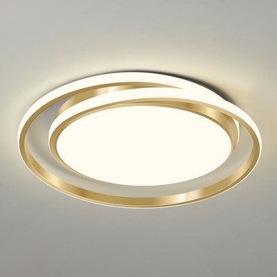Nordic LED Gold Flushmount Lighting Circle Acrylic Flush Mount Light for Bedroom