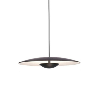 Postmodern Style LED Hanging Light Dish Shaped Metal Pendant Light for Living Room