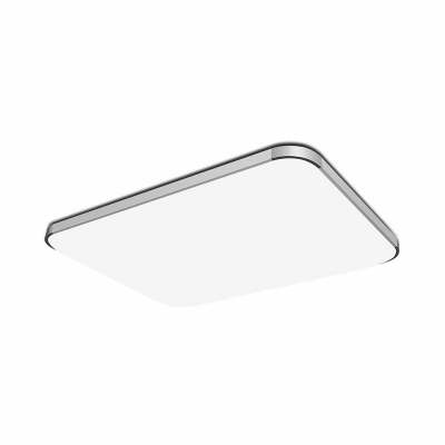 Rectangle Flush Mount Lamp Modern Metal and Arcylic Shade LED Ceiling Light for Bedroom, 26