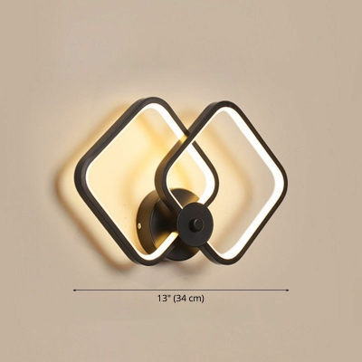 Wall Sconce Light 2 Lights Contemporary Modern Metal and Acrylic Shade LED Light for Kitchen, 9