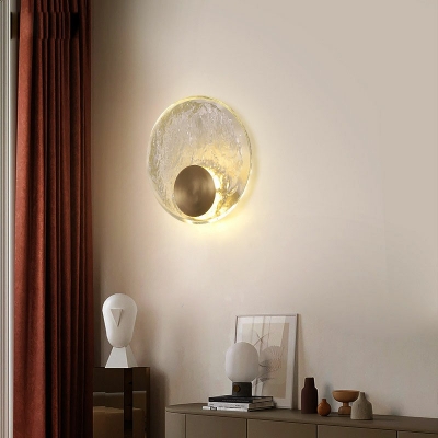 Wall Sconce Light Contemporary Modern Copper and Crystal Shade Indoor Wall Light, 10