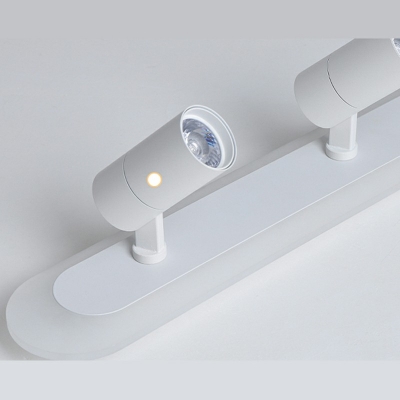 White Tube Living Room Ceiling Track Lighting Arcylic Shade Modernism Semi Flush Light Fixture