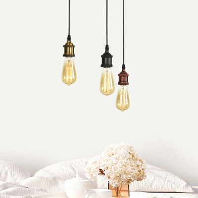 1-Light Pendant Light Fixtures Restoration Style Single Bulb Metal Ceiling Lamp