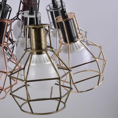 10-Light Modern Minimalist Ceiling Light Black Nordic Duplex Lamp Pendants Light for Villa Hall