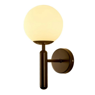 Ball Glass Spherical Sconce Light Contemporary 1 Head 8 Inchs Height Wall Mount Lighting