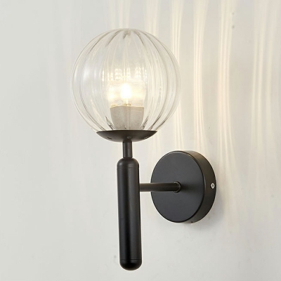 Ball Glass Spherical Sconce Light Contemporary 1 Head 8 Inchs Height Wall Mount Lighting