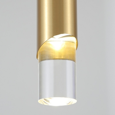 Contemporary Style Pendant Light Kit 1-Light Cylindrical Pendant Lamp