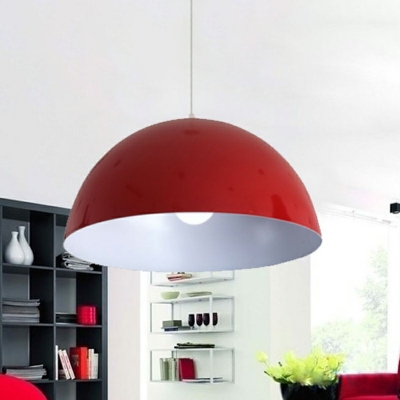 Industrial Style Dome Shade Pendant Light Aluminum 1 Light Hanging Lamp for Restaurant