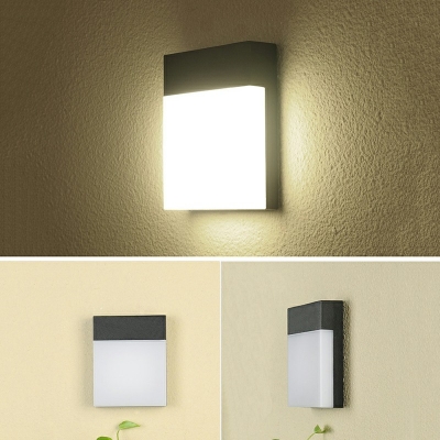 Modern Minimalism Rectangular Wall Sconce Light Waterproof Acrylic Wall Lamp for Outdoor