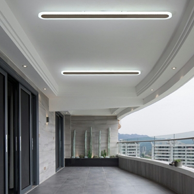 Modern Minimalist Metal Acrylic Led Ceiling Light Office Style Decorated in Office and Home