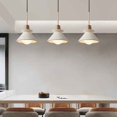 Modern Style Cement Hanging Light Decoration Bowl Shaped Pendant Light for Homestay Bedroom
