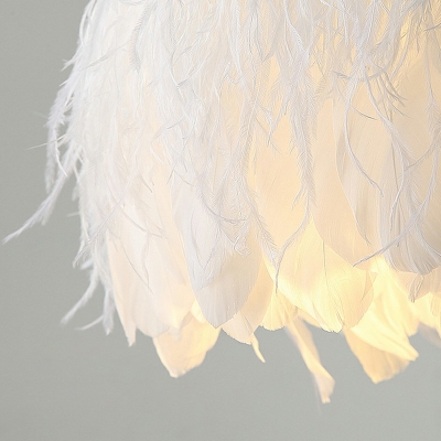 Modern Style Hanging Lights Feather Hanging Light Kit for Children's Room