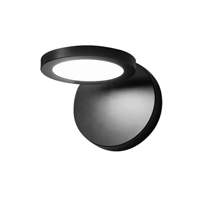 Modern Style Ring Shaped Wall Lamp Metal 1 Light Wall Light for Bedroom