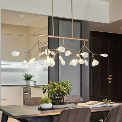 Nordic Style Firefly Shade Island Light LED Suspension Light 27 Bulbs Branching Hanging Lamp for Living Room