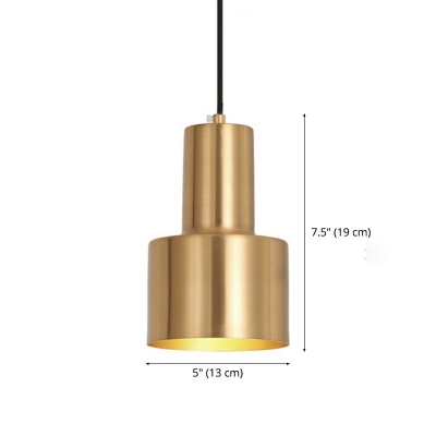 Nordic Style LED Pendant Light Postmodern Style Platting Metal Hanging Light for Bedside