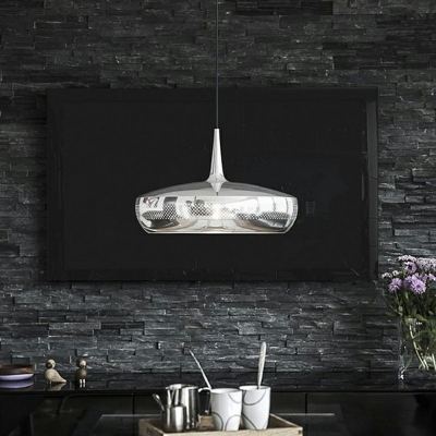 One-Light Metal Pendant Lighting Art Deco Hanging Lamp in Contemporary Style