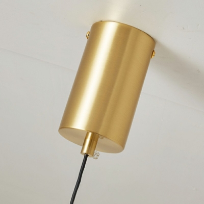 Platting Metal Oval Hanging Light Modern Style Simple LED Pendant Light for Bedside