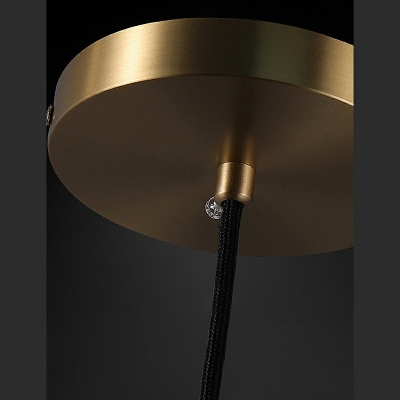 Postmodern Style Crystal Pendant Light 1 Bulb Gold Geometric Hanging Pendant Light for Sitting Room