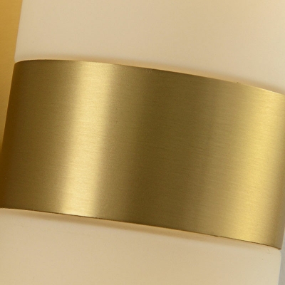 Wall Sconce Light 2 Lights Contracted Modern Metal and Glass Shade Indoor Wall Light